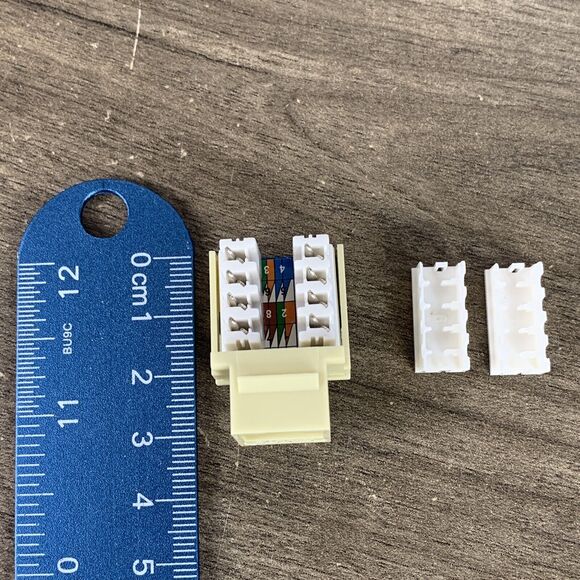 2PC CAT6 RJ45 Ethernet Keystone Network Connector Jack Coupler Wall Plate Extend - Picture 6 of 8